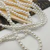 Accesorios para Pulseras de Joyería DIY, Cuentas Redondas Blancas de Cristal con Agujero Pasante, Joyería, Ropa, Zapatos y Sombreros, Perlas de Imitación de Vidrio con Agujero Recto