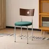 Cadeira de Jantar Usada para Uso Doméstico, Cadeira com Encosto de Madeira Maciça, Cadeira Retro Famosa na Internet, Cadeira para Mesa de Jantar de Apartamento Pequeno, Cadeira de Designer em Aço Inoxidável