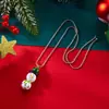 Diseño Creativo Europeo y Americano Colgante de Muñeco de Nieve Blanco Collar Cadena para Suéter de Niñas Navidad Dibujos Animados Lindo Sencillo