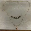Collar Estilo Maillard Ojo de Tigre Corazón Versátil Otoño/Invierno Exquisito Cadena para Clavícula Nicho Sensación de Alta Gama Joyería de Collar de Lujo Ligero
