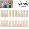 Surto de madeira pintada à mão criativos meninos e meninas carro boneca de madeira DIY artesanato decorações 20PCs um pacote.