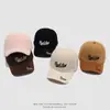 Gorra infantil de moda con bordado de letras de cachemira sintética, gorra de béisbol unisex para escuela primaria estilo callejero hip-hop, calidad de exportación