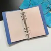 Carpeta Rosa A6 con Recambio de Planificador Extraíble, Bolsillo de PP para Presupuesto, Bolsillo Doble