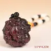 Piezas de mano de palo de rosa talladas, Coleccionables de cuerno de rinoceronte y palo de rosa, Adornos Pixiu, Calabaza, Tortuga Dragón, Tortugas de la Fortuna talladas