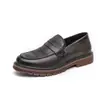 Zapatos Mocasines de Cuero para Hombre Estilo Británico Suela Gruesa Antideslizantes Resistentes al Desgaste sin Cordones Nuevos para Negocios, Viajes Diarios, Casuales, Formales