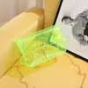 Bolsa Transparente Cuadrada Pequeña Color Caramelo Fresca y Sencilla Bolso Cruzado de Moda con Cadena de Perlas Personalizada Bolso Pequeño para Teléfono Móvil para Mujer