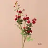 Flor artificial de rosa única estilo nórdico, disponible en stock, adecuada para accesorios de fotografía de bodas y decoración de hoteles de lujo ligero.