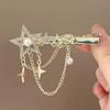 Nuevo producto, horquilla con clip para el pelo con borlas de diamantes de imitación y estrellas coreanas, horquilla con clip para el flequillo, horquilla con clip lateral y pico de pato