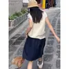 Falda Pantalón de Verano 2026 Estilo Coreano Azul Marino para Mujeres Embarazadas Nuevos Pantalones Falda de Maternidad Ropa de Maternidad Retro