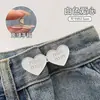 Herramienta para ajustar jeans, broche ajustable para cambiar el tamaño de los pantalones, faja de cintura con forma de corazón, pasador para arreglar ropa