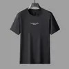 Camiseta de Hilo de Hielo Fresca de Manga Corta para Hombre, Top Casual Holgado Delgado de Cuello Redondo para Verano, Camiseta Base de Secado Rápido de Media Manga