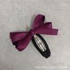 Horquilla para niña de estilo coreano con dulce temperamento, lazo morado, pequeña pinza BB, pinza lateral, flequillo, accesorios para el cabello