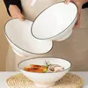 Tazón cónico, tazón para fideos, tazón de cerámica para el hogar, tazón para fideos instantáneos, tazón comercial para sopa de fideos, tazón grande para fideos para el hogar