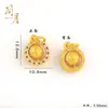 Acessórios DIY Banhados a Ouro Antigo que Preservam a Cor com Pingente de Flor de Rosa Cravejada com Diamantes, Globo Borboleta com Diamantes e Pingente Banhado a Ouro Real