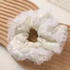 Estilo Dulce Coreano Encaje Empalmado Satén Lazo para el Cabello Falda de Muñeca Accesorios de Tocados Hechos a Mano DIY