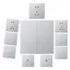 Nuevo panel de interruptores de enchufe de toro g60 ultradelgado color plata espacial al por mayor tipo 86 oculto de cinco agujeros 6 agujeros diez agujeros productos genuinos