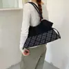 Estilo Coreano Nuevo Estilo Perezoso Cordón Lunares Bolso de Hombro Único Gran Capacidad Viaje de Negocios Bolsa de Tela Casual Versátil Bolso Tote