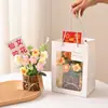 Flores Artesanais Presentes de Dia dos Namorados Margaridas Tulipas Flores de Lã Tricotada Girassóis Atacado Tronco de Árvore Pequenos Buquês Enfeites