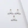 16X17Mm 1g Pulseira Colar Brincos Pingente Cauda de Baleia Óleo Pingado Cauda de Peixe Par Liga Acessórios de Joias Atacado