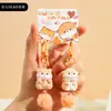 Baimao Original Paraíso dos Animais Fofos Fivela de Nariz Pequeno Chaveiro Boneca de Resina Criativa Chaveiro de Casal Pingente de Bolsa