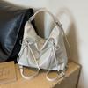 Mochila de laço feminina 2024 nova moda coreana tote bag casual de grande capacidade saco de ombro