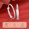Pulsera Ping An Happy Baby de Plata 9999 Plata Esterlina Antigua Sólida Pulsera de Plata para Bebé Luna Llena Regalo Primer Año