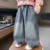 Pantalones de Estilo Primavera y Otoño para Niños 2026 Nuevo Estilo Jeans de Moda Calle para Niños Pantalones Largos Rectos Elegantes para Bebé Niño