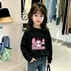 Tops de Algodón Puro con Estampado de Dibujos Animados para Niñas Pequeñas, Tendencia Otoño 2026 Nuevas Prendas de Manga Larga para Bebés Niñas