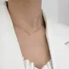 Moda Minisse Estilo Exquisito Verano Combinable Acero de Titanio Colgante de Zircón Oro de 18K Resistente al Agua Retención de Color Collar Exquisito para Mujer