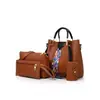 Moda para mujer nuevo conjunto de cuatro piezas de estilo europeo y americano de bolsos de mano, bolso madre-hija, bolso de mano, bolso de hombro, bolso cruzado, bolso tipo cubo, juego de varias piezas
