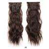 Peruca Longa Cacheada Europeia e Americana Conjunto de Seis Peças Cabelo com Clip Fibra Química Extensões de Cabelo Extensões de Cabelo Ondulado Extensi