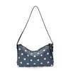 Bolso de Axila de Lunares de Nicho para Mujer Verano 2026 Nuevo Bolso Cruzado de Gran Capacidad para el Trabajo Bolso de Tela Simple Bolso de Hombro Único