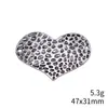 Colgante de aleación multicolor de 47x31 mm y 5,3 g, conector de corazón curvo con patrón martillado, Zakka