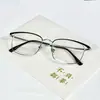 Óculos Elegantes de Aro Completo do Fabricante para Homens com Rostos Grandes, Lentes Lisas, Armações Versáteis Browline, Óculos Danyang