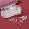 Conjunto de Cotonetes de Orelha com Tampões de Orelha de 2 Compartimentos, Piercing de Orelha, Tampões Anti-Orelha, Cotonetes de Orelha de Plástico, Cotonetes de Orelha Simples de Silicone, Agulhas de Orelha