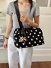 Bolsa de nailon casual de gran capacidad para mujer, nueva moda 2026 bandolera de lunares para el trabajo, bolsa de mano de estilo relajado