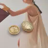 Botones Huecos Redondos de Alto Arco con Forma de Champiñón Cosidos a Mano de Estilo Coreano Minimalista Británico para Camisas, Cárdigans y Chaquetas