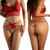 Tamanho Grande 80kg Lingerie Sexy Laço Tentação Sexy Abertura Cruzada Fio Dental Roupa Íntima 307