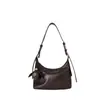 Bolso de Cuero Encerado al Aceite Vintage Forma de Media Luna para Debajo del Brazo para Mujer 2026 Nuevo Bolso Tote Casual Diario Bolso de Hombro Cruzado para Viajes