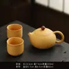 Tetera de Arcilla Morada con Segmento Dorado para Uso Doméstico, Olla Xishi, Olla para Conservar la Salud, Juego de Té Kung Fu Fengming, Tetera que Cambia de Color Sensible al Calor