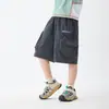 Pantalones Cortos Finos de Verano Nuevos para Niños Haima, Pantalones de Largo Medio de Verano, Pantalones Cargo Sueltos, Pantalones de Protección Solar para Exteriores para Niños Mayores