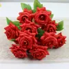 Flor de Rosa Artificial de Seda Artificial Hecha en Fábrica, Longitud de Tallo Único 36 cm, Flor Falsa Rosa Imperial, Flor Artificial para Boda y Decoración del Hogar