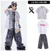 Roupas da Moda Street Dance Infantil Meninos Hip-Hop Roupa de Performance Crianças Tendência Legal Estilo de Rua Verão Manga Curta Conjunto de Duas Peças