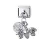 Venta Caliente Transfronteriza Nuevo DIY Pulsera Modular Italiana Decoración Auriculares Gato Amor Molino de Viento Accesorios Dijes
