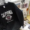 Camiseta de manga longa 100% algodão puro, novo estilo de outono, moda europeia e americana, casual e elegante, top oversized feminino, moderno