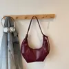Bolso de Mano Grande de Cuero Suave de Alta Gama Estilo Commuter para Mujer, Bolso Cruzado Versátil de Patchwork de Moda Nueva, Bolso Croissant