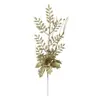 Decoração de Flor Dourada com Glitter de Natal Combinação Enfeite para Árvore de Natal Arranjo de Festa Frutas Simuladas Folhas de Gafanhoto Artificiais Transfronteiriças