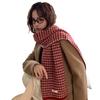 Bufanda de Lana Vintage de Gama Alta para Mujer en Liquidación, Otoño e Invierno, Atmosférica, Calentador de Cuello Tejido Cálido, Engrosado para Protección contra el Frío