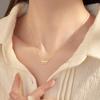 Collar digital de la suerte de plata S925 bajo el árbol baniano para mujer europeo y americano ins simple para combinar con todo sentido del diseño nicho cadena clavicular 777