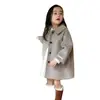 Nuevo Abrigo de Lana Cachemira de Doble Cara de Gama Alta para Niñas, Abrigo de Lana de Moda Estilo Coreano para Niñas Jóvenes
